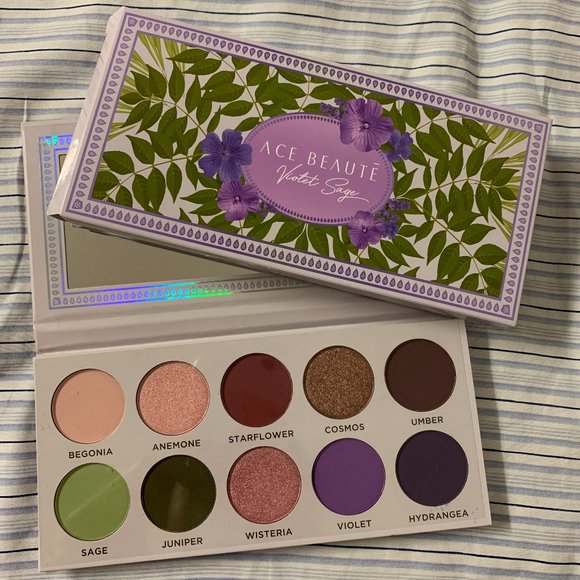 New! Ace Beaute Violet Sage Eyeshadow Palette - Picture 2 of 4